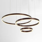 Arisha Ring Pendant Light – Modern Black and Gold Circular Ceiling Fixture