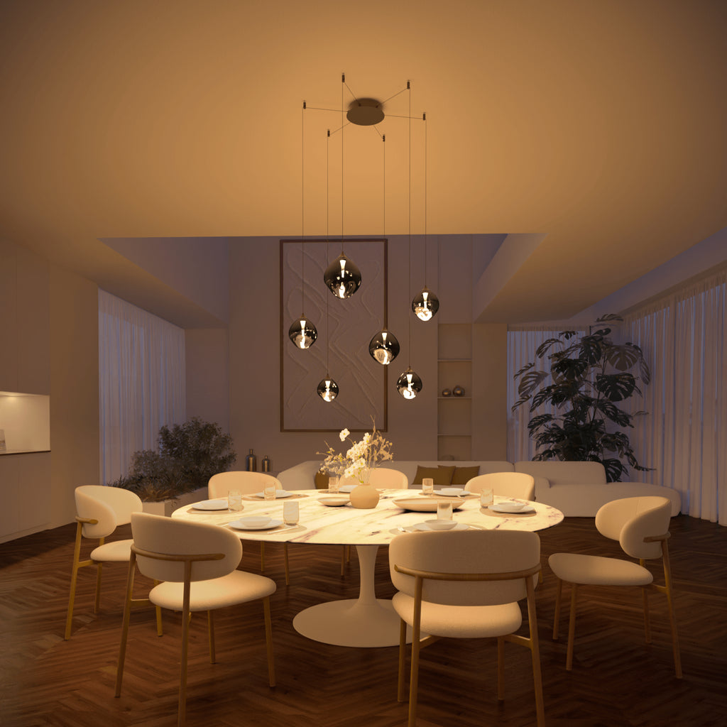 Somos Adjustable LED Pendant Light – Modern Metal Design with Height Adjustment