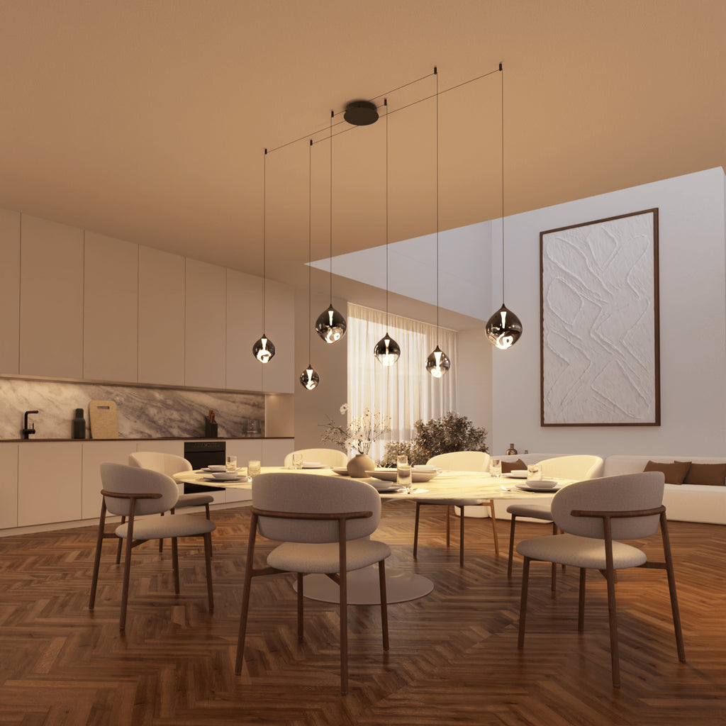 Somos Adjustable LED Pendant Light – Modern Metal Design with Height Adjustment