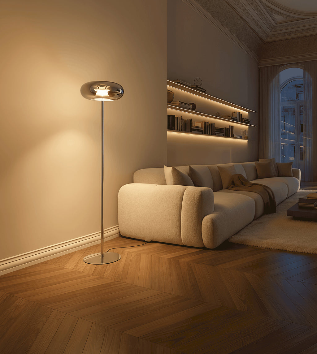 Lumira Dimmable LED Floor Lamp – Modern Metal Design with Adjustable Brightness