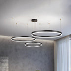 Arisha Ring Pendant Light – Modern Black and Gold Circular Ceiling Fixture