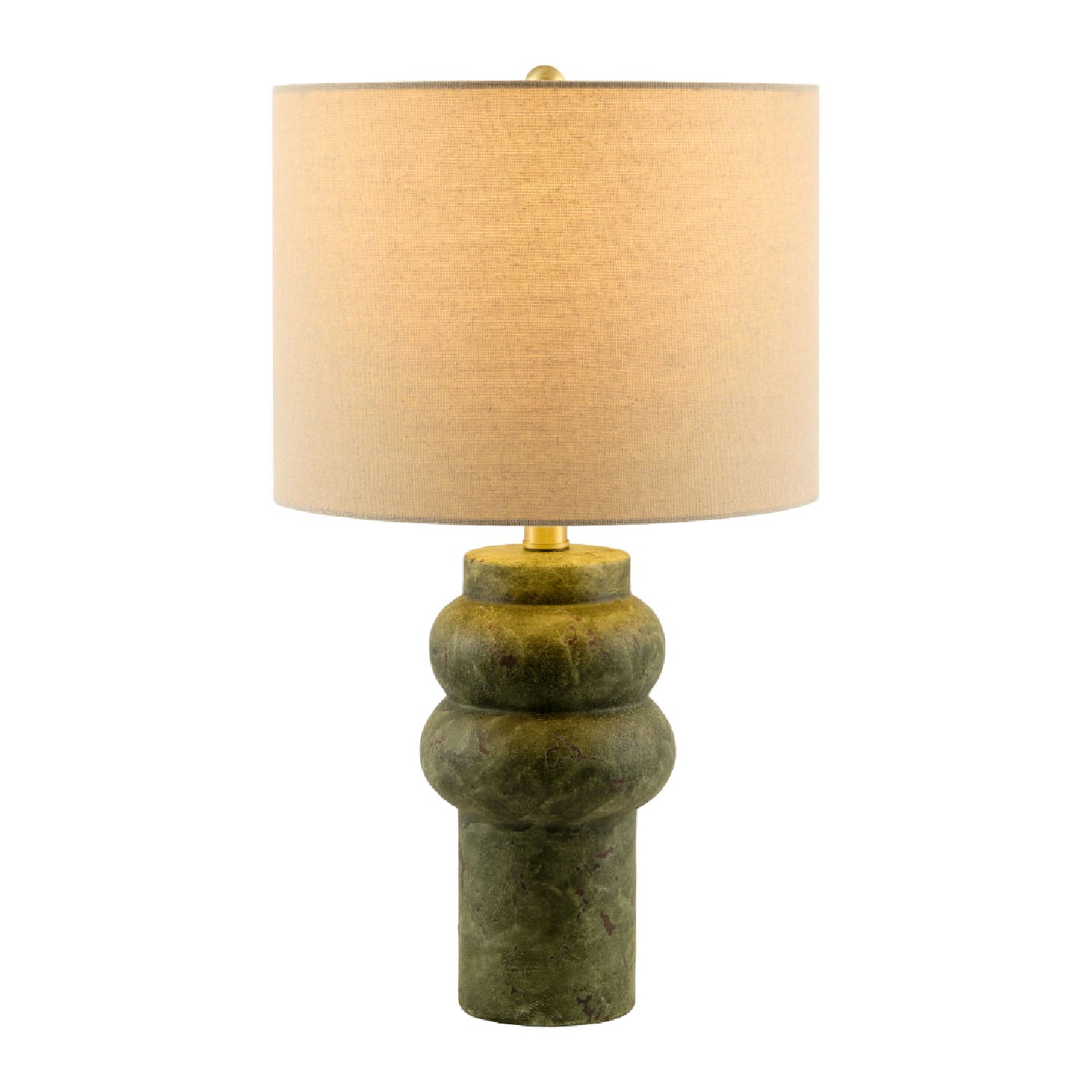 Hand-Painted Green Ceramic Table Lamp