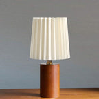 Korean Pleated Wood Table Lamp