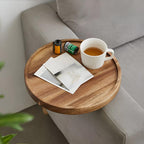 Clip-On Walnut Sofa Tray
