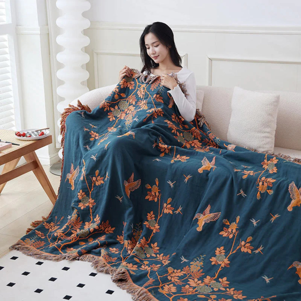 Ornate Decorative Cotton Blanket