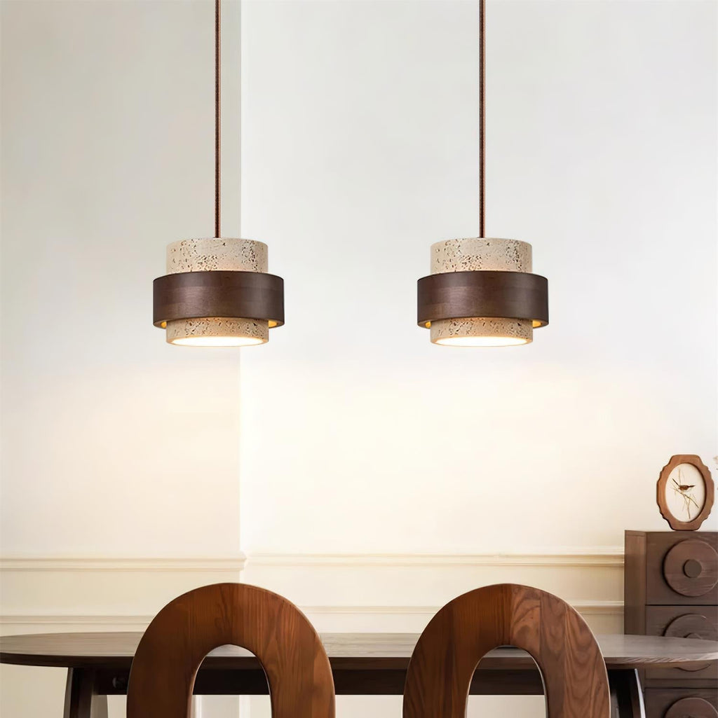 Perra Travertine Pendant Light