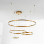 Arisha Ring Pendant Light – Modern Black and Gold Circular Ceiling Fixture