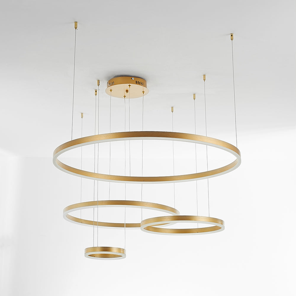 Arisha Ring Pendant Light – Modern Black and Gold Circular Ceiling Fixture