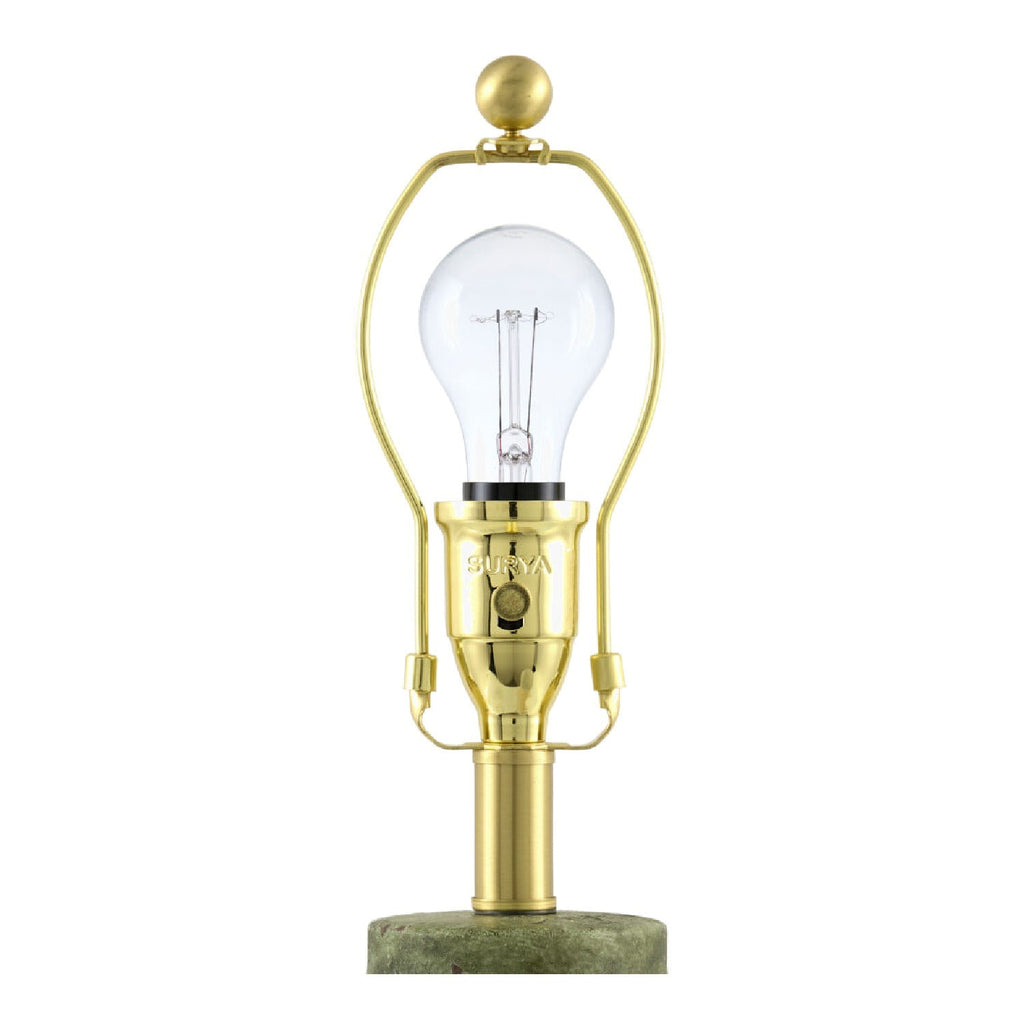 Hand-Painted Green Ceramic Table Lamp