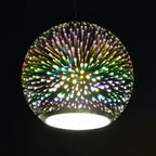 3D Fireworks Glass Dome Pendant Light