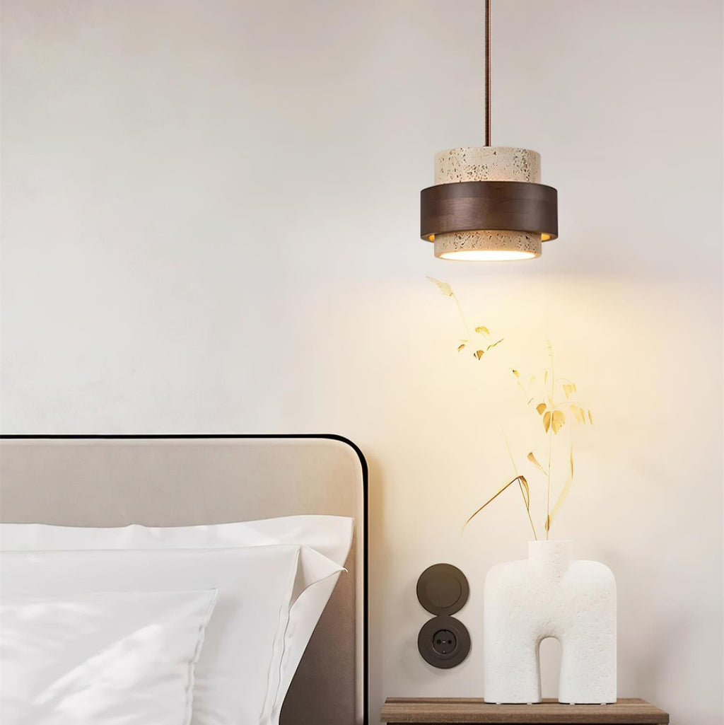 Perra Travertine Pendant Light