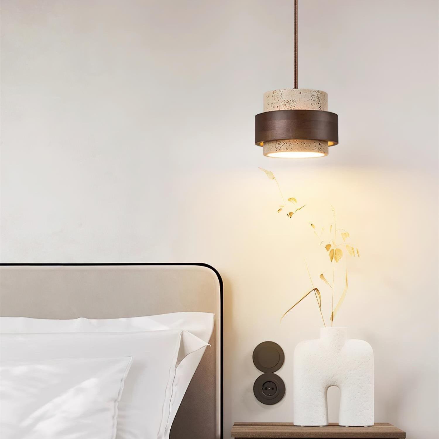 Perra Travertine Pendant Light