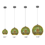 3D Fireworks Glass Dome Pendant Light