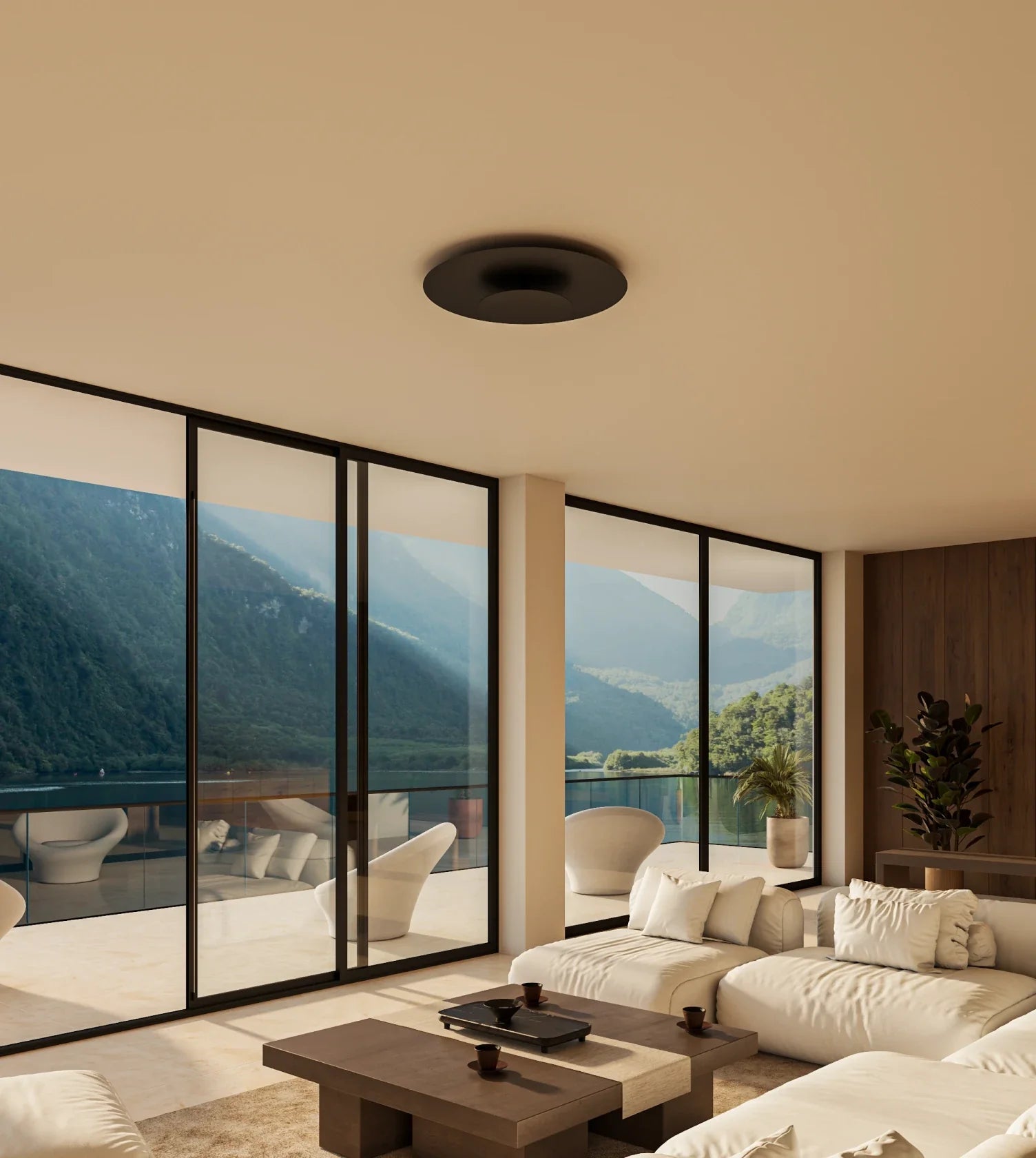 Tulio White LED Ceiling Light – Modern Design with Soft Indirect Illumination