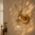 Alaric Stag Crystal Wall Sconce