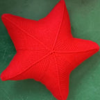 Hand-Knitted Starfish Cushion