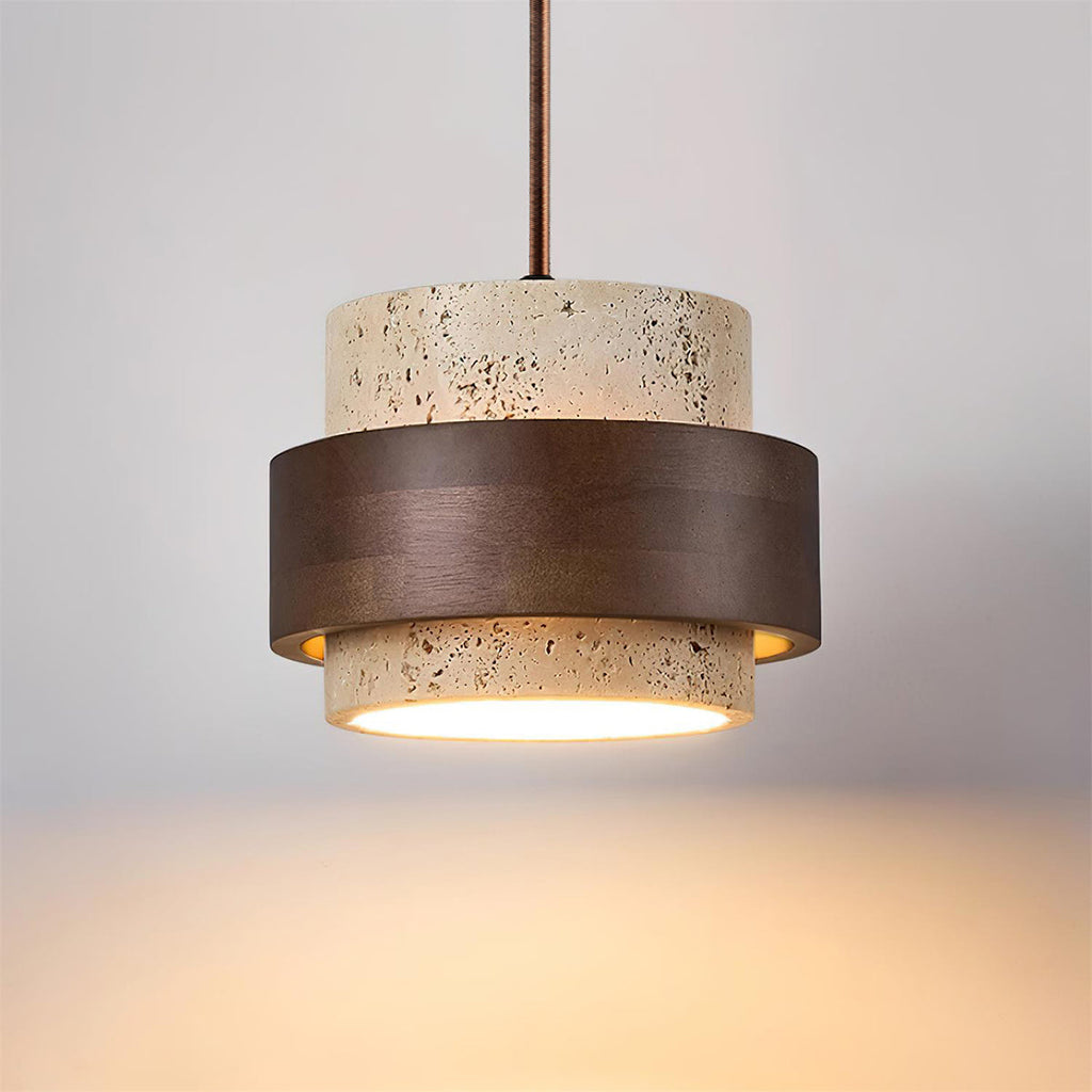 Perra Travertine Pendant Light