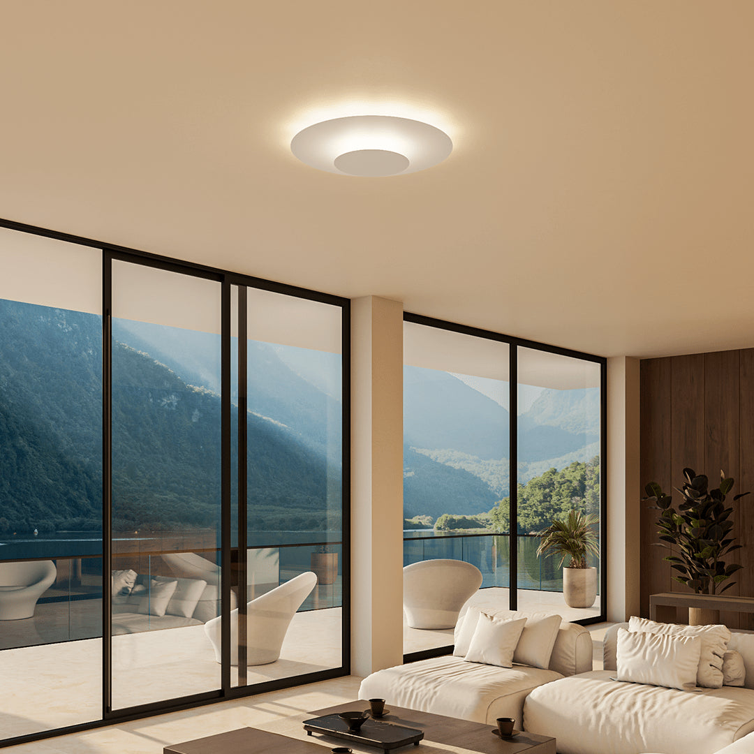 Tulio White LED Ceiling Light – Modern Design with Soft Indirect Illumination