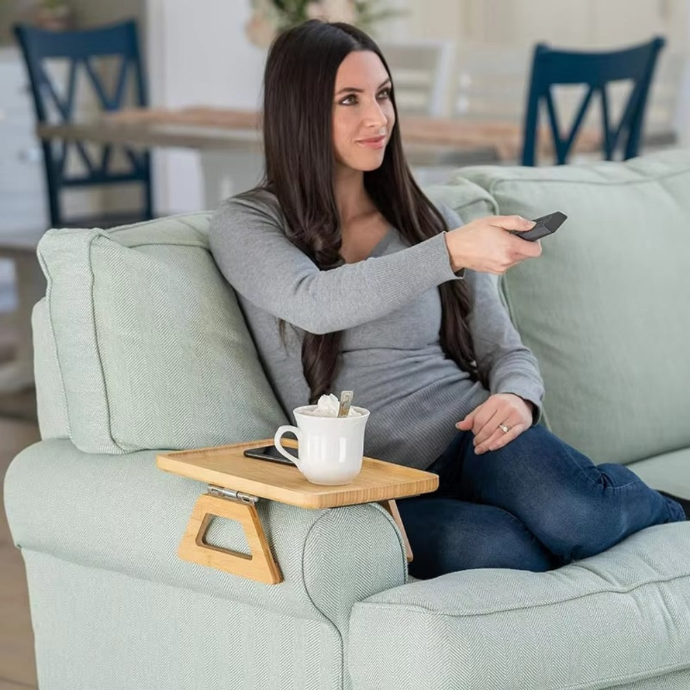 Adjustable Bamboo Sofa Tray