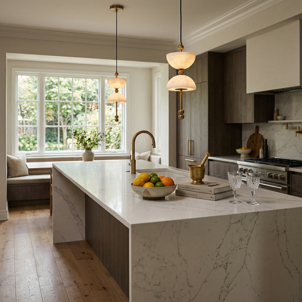 Lyra Alabaster Pendant Light