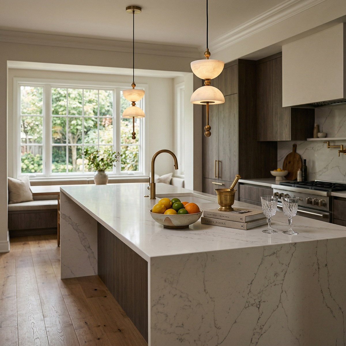Lyra Alabaster Pendant Light
