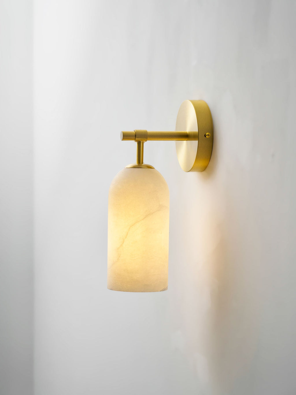 Alabaster Pillar Wall Sconce