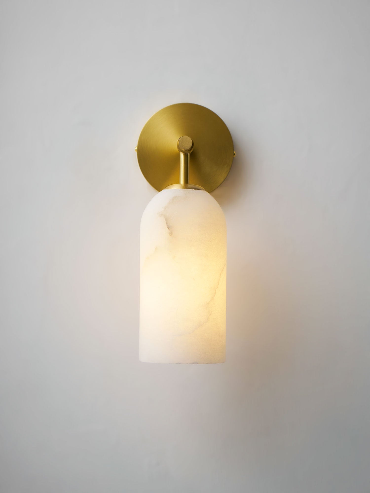 Alabaster Pillar Wall Sconce