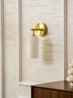 Alabaster Pillar Wall Sconce