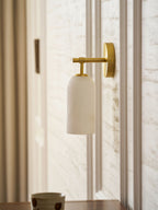 Alabaster Pillar Wall Sconce
