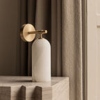 Alabaster Pillar Wall Sconce