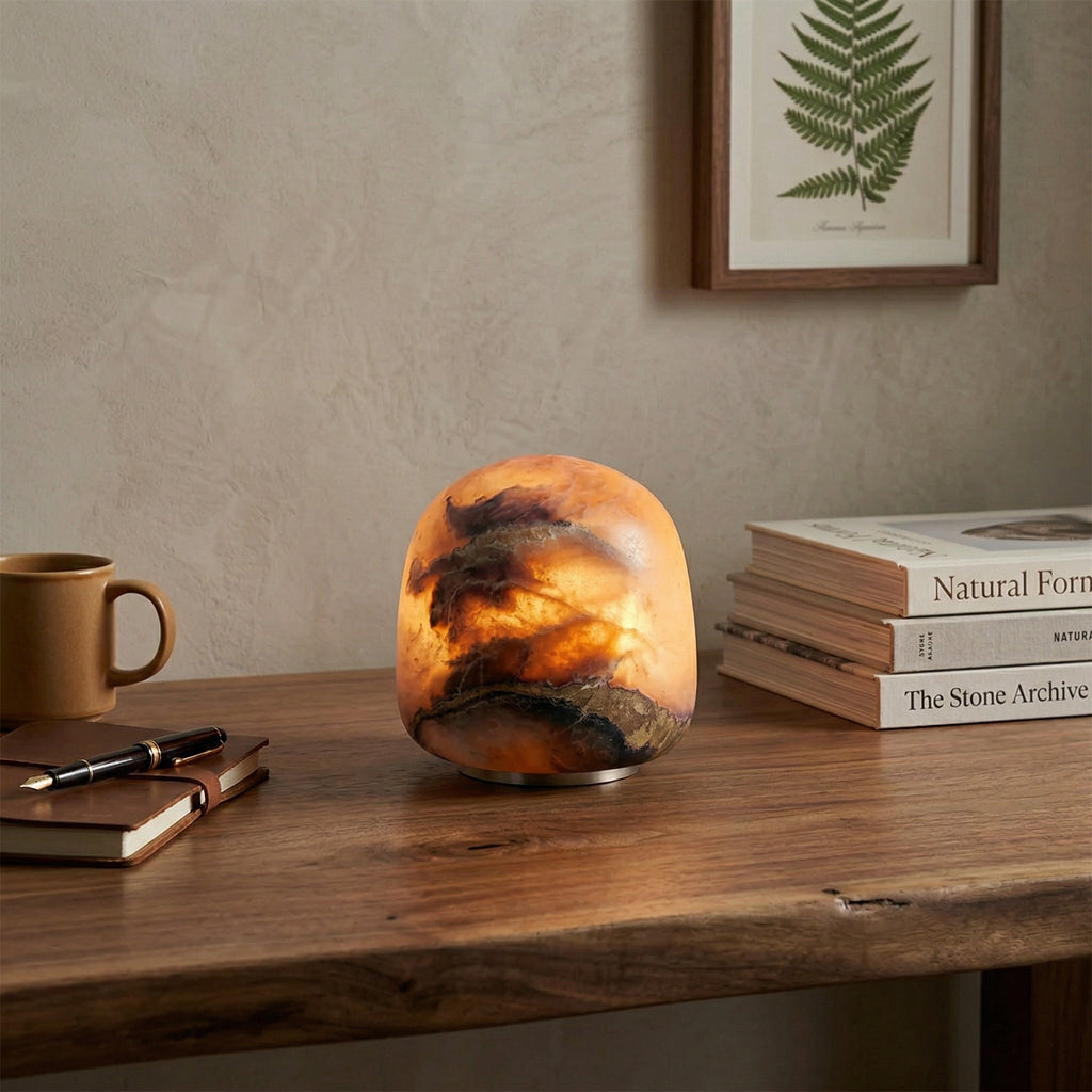 Snowflake Alabaster Table Lamp