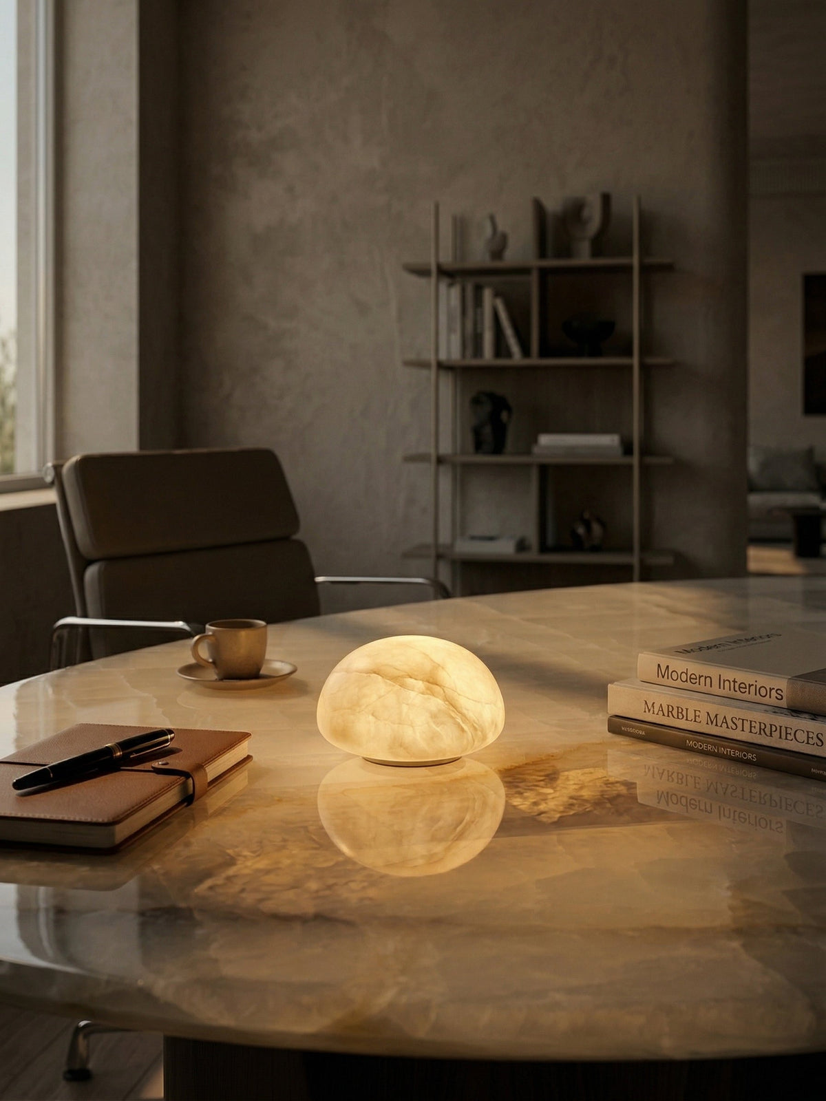 Snowflake Alabaster Table Lamp