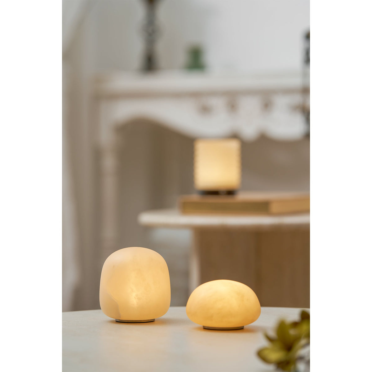 Snowflake Alabaster Table Lamp