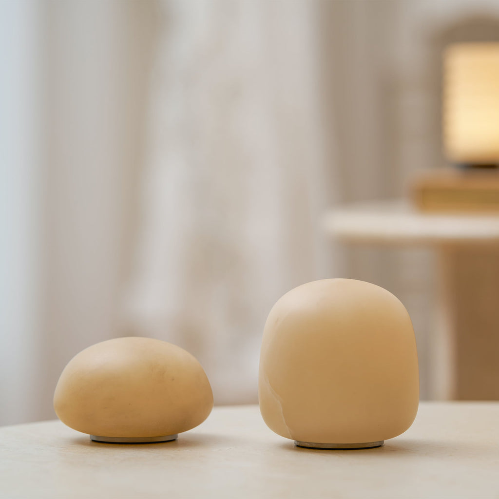 Snowflake Alabaster Table Lamp