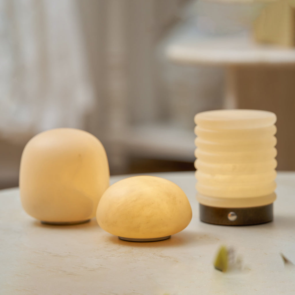 Snowflake Alabaster Table Lamp
