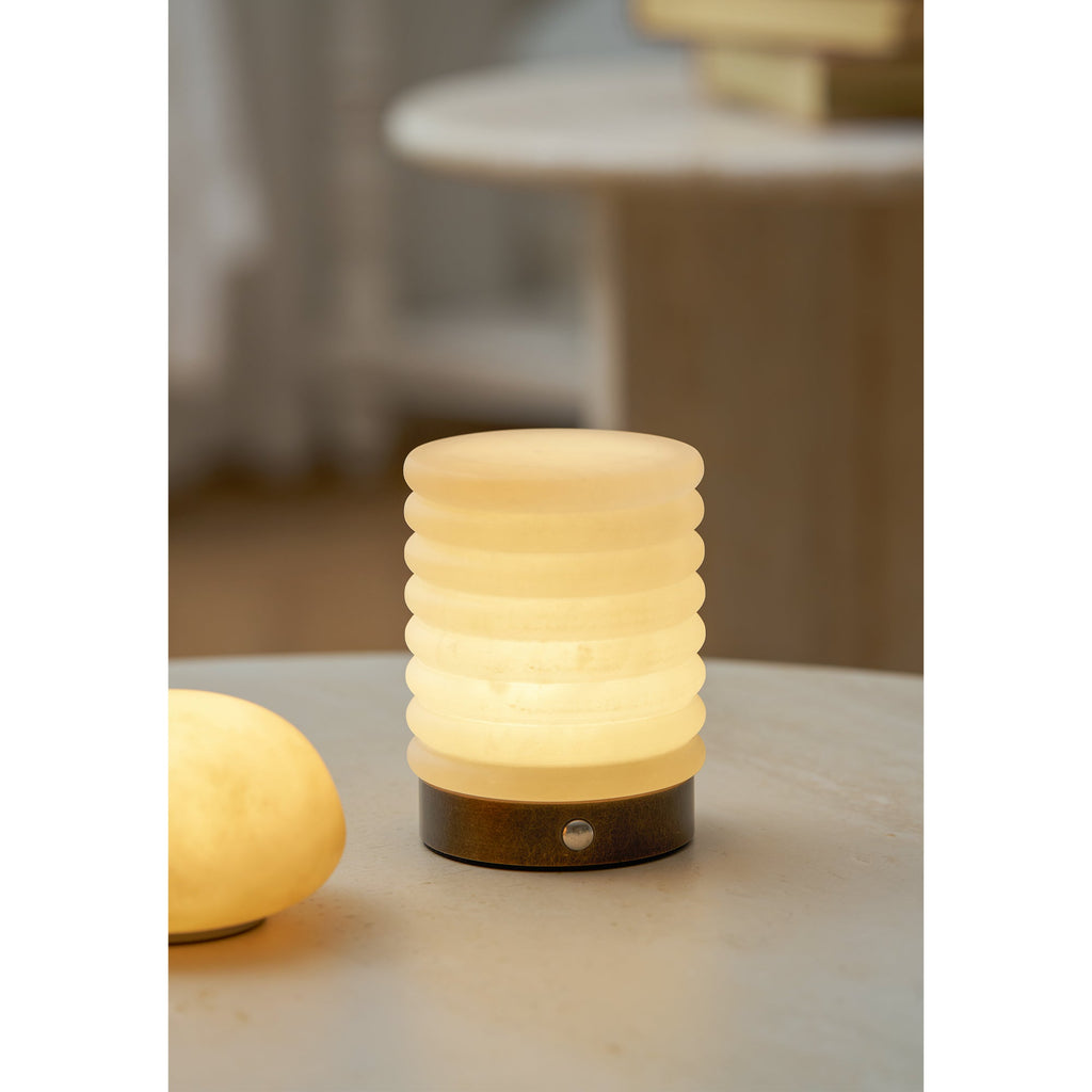 Snowflake Alabaster Table Lamp