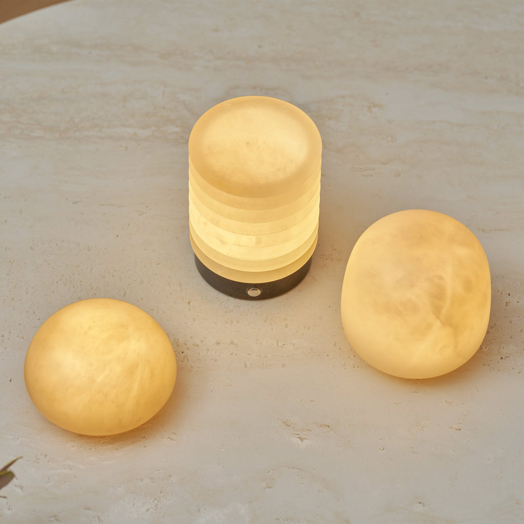 Snowflake Alabaster Table Lamp