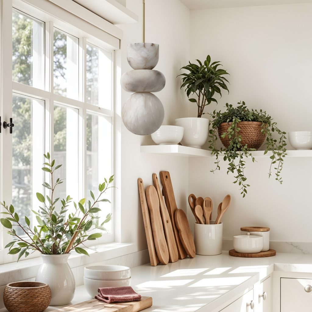 Alabaster Totem Pendant Light
