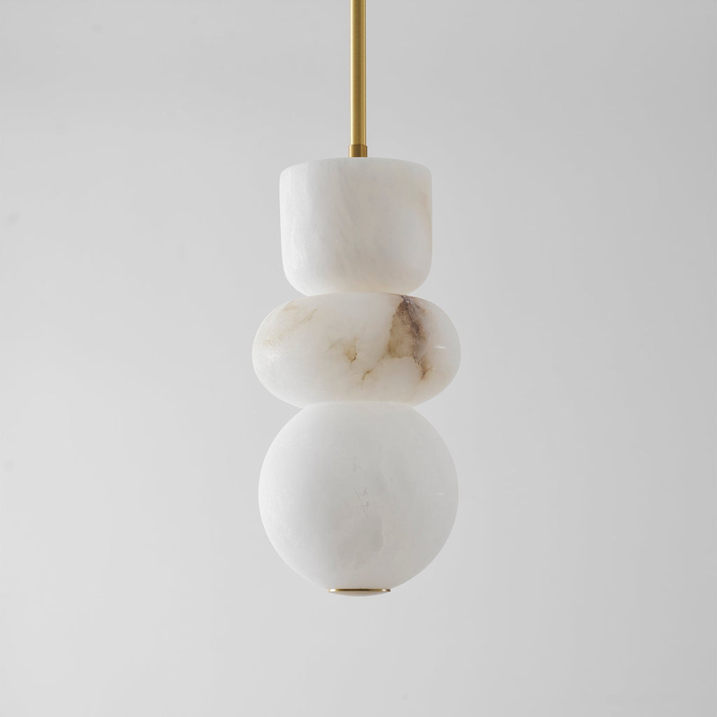 Alabaster Totem Pendant Light