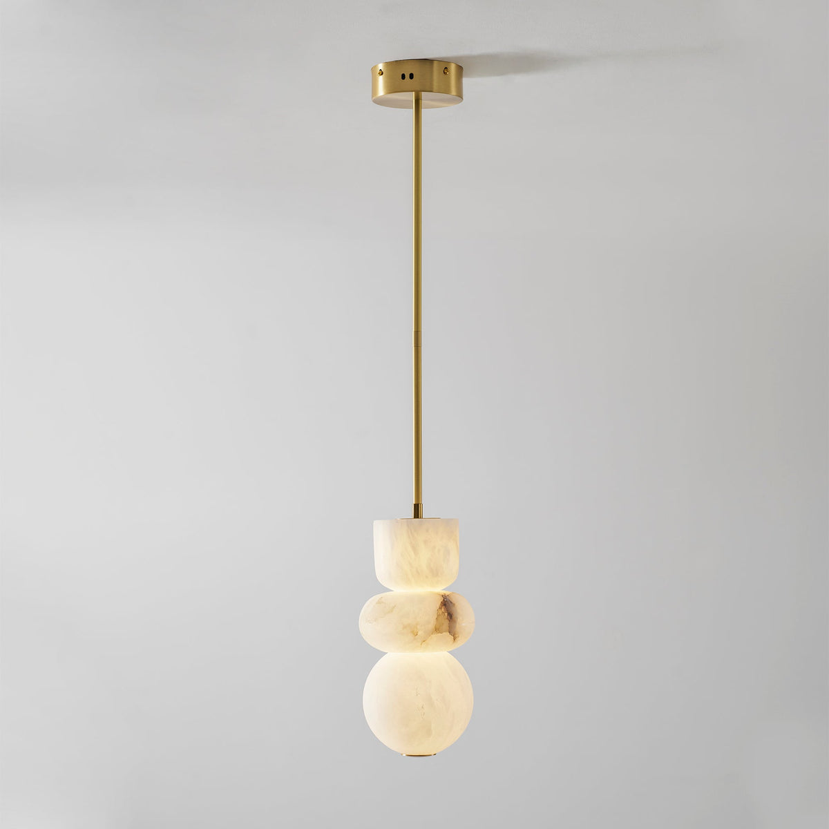 Alabaster Totem Pendant Light