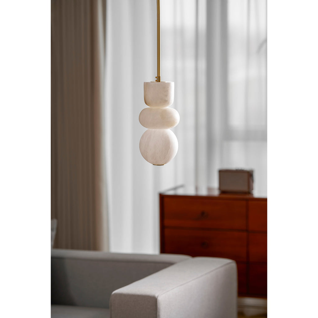 Alabaster Totem Pendant Light
