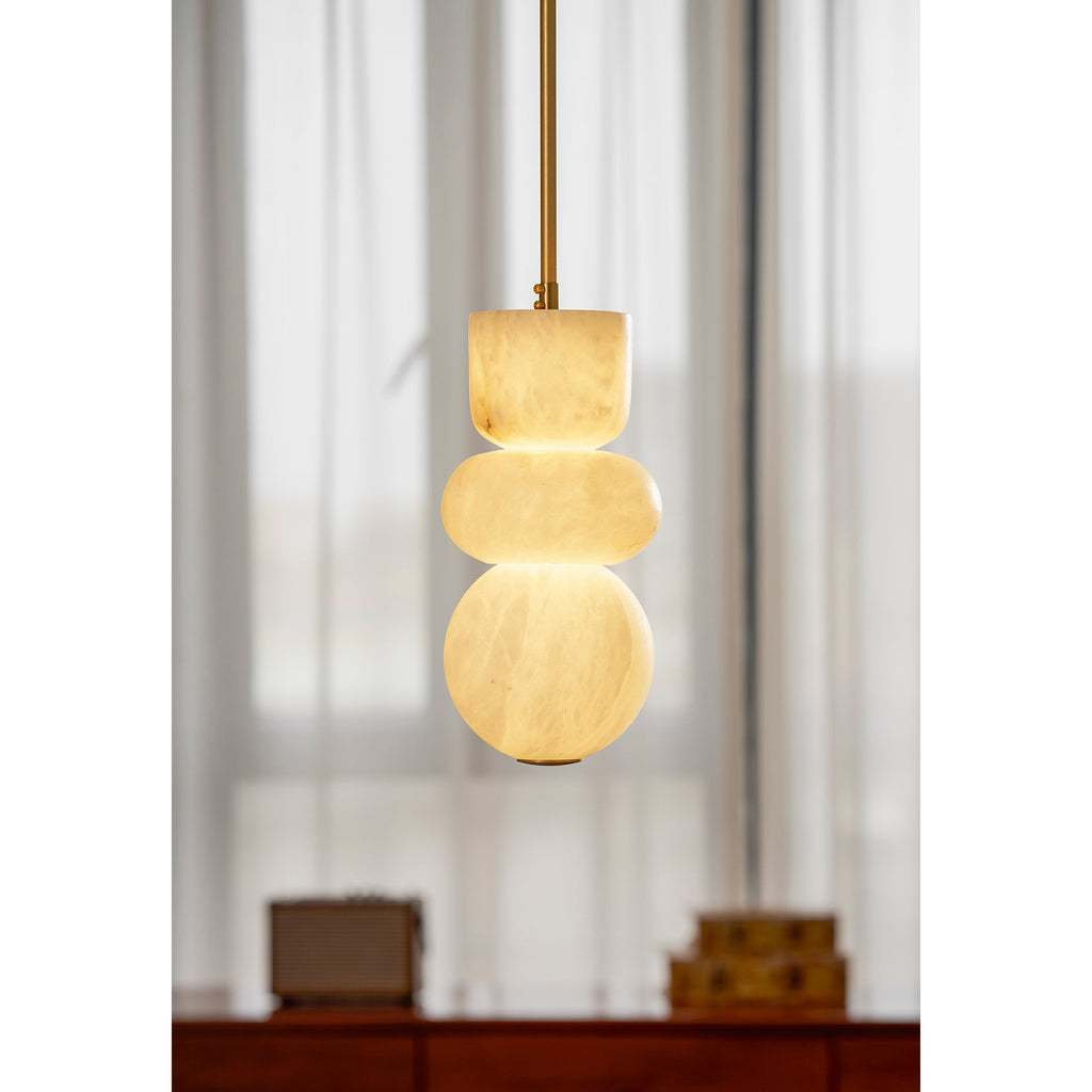 Alabaster Totem Pendant Light