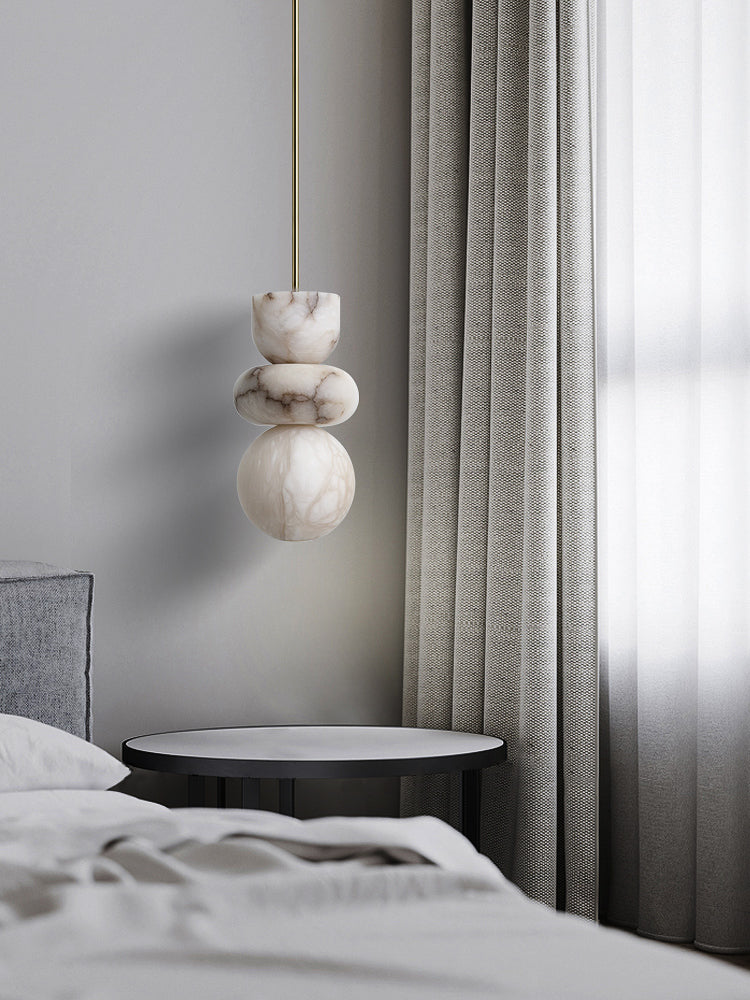 Alabaster Totem Pendant Light