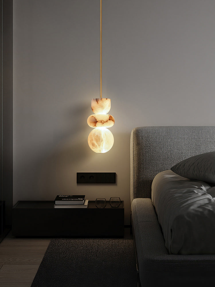 Alabaster Totem Pendant Light