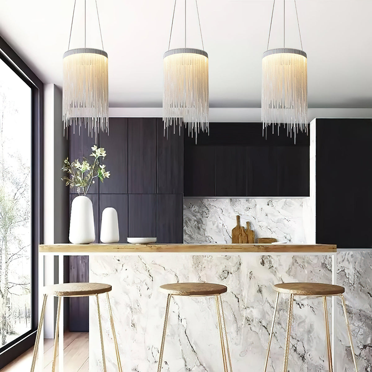 Chain Tassel Pendant Light