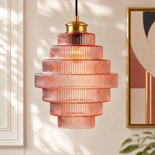Amara Nordic Striped Glass Pendant Light