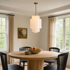 Tiered Opal Glass Pendant Light