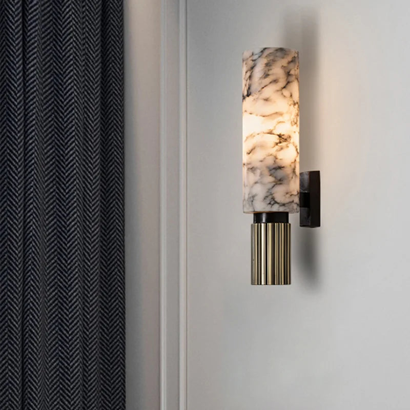 Natural Alabaster Wall Sconce