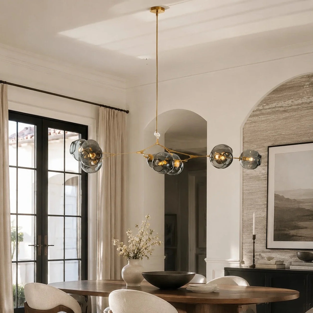 Arlo Branching Bubble Glass Chandelier