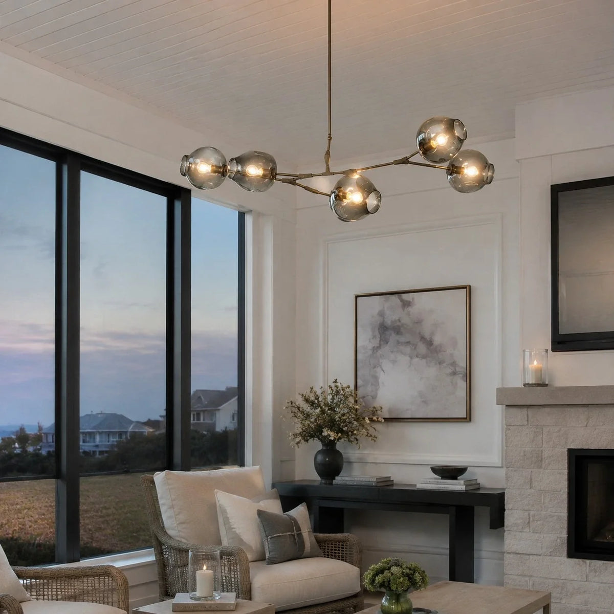 Arlo Branching Bubble Glass Chandelier